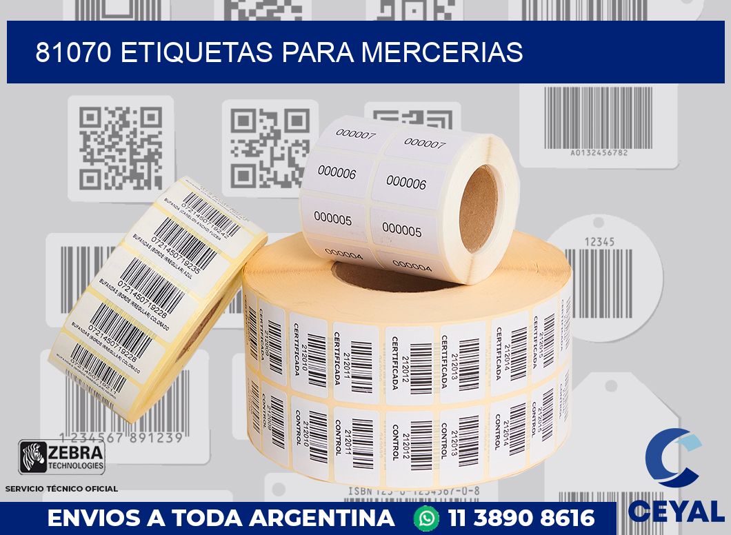 81070 ETIQUETAS PARA MERCERIAS