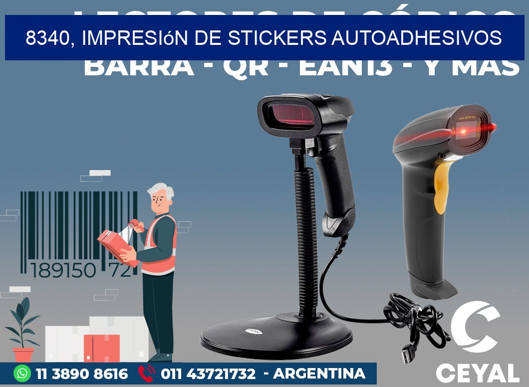 8340, impresión de stickers autoadhesivos