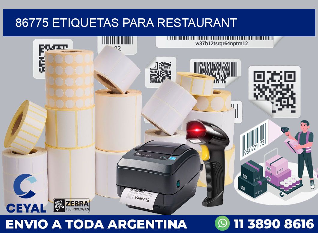 86775 ETIQUETAS PARA RESTAURANT
