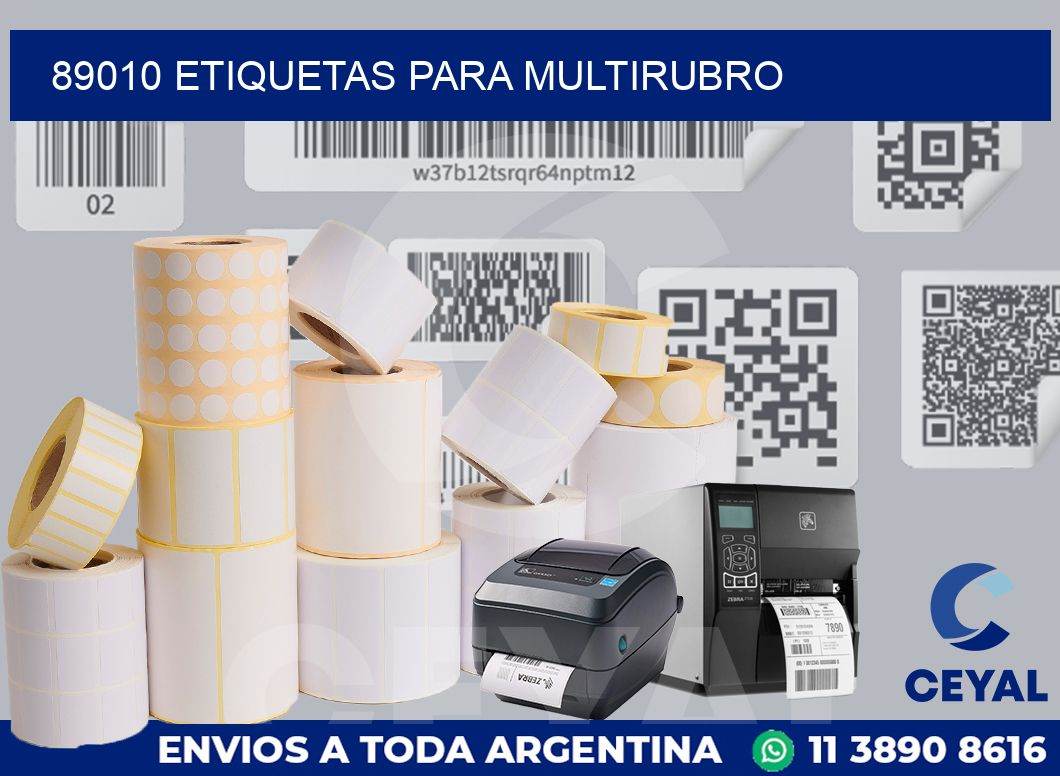 89010 ETIQUETAS PARA MULTIRUBRO