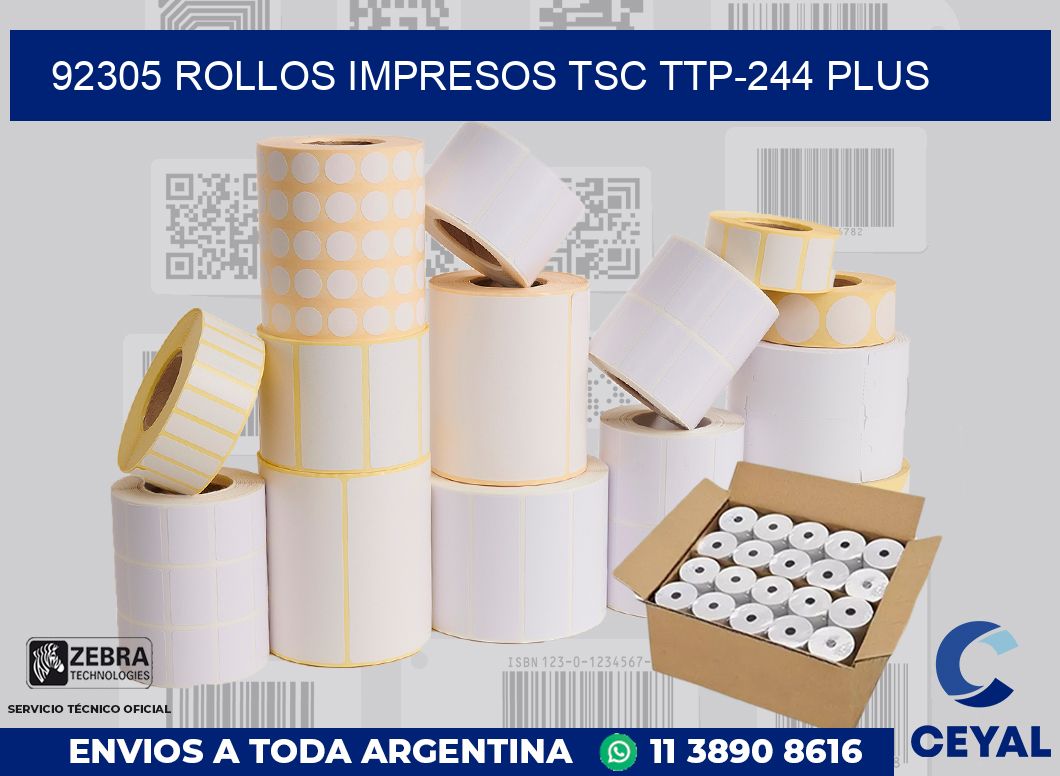 92305 ROLLOS IMPRESOS TSC TTP-244 PLUS