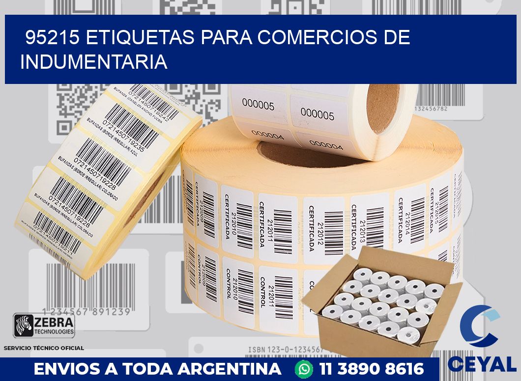 95215 ETIQUETAS PARA COMERCIOS DE INDUMENTARIA
