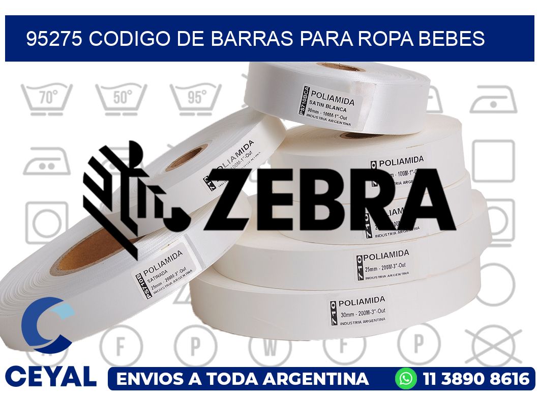 95275 CODIGO DE BARRAS PARA ROPA BEBES