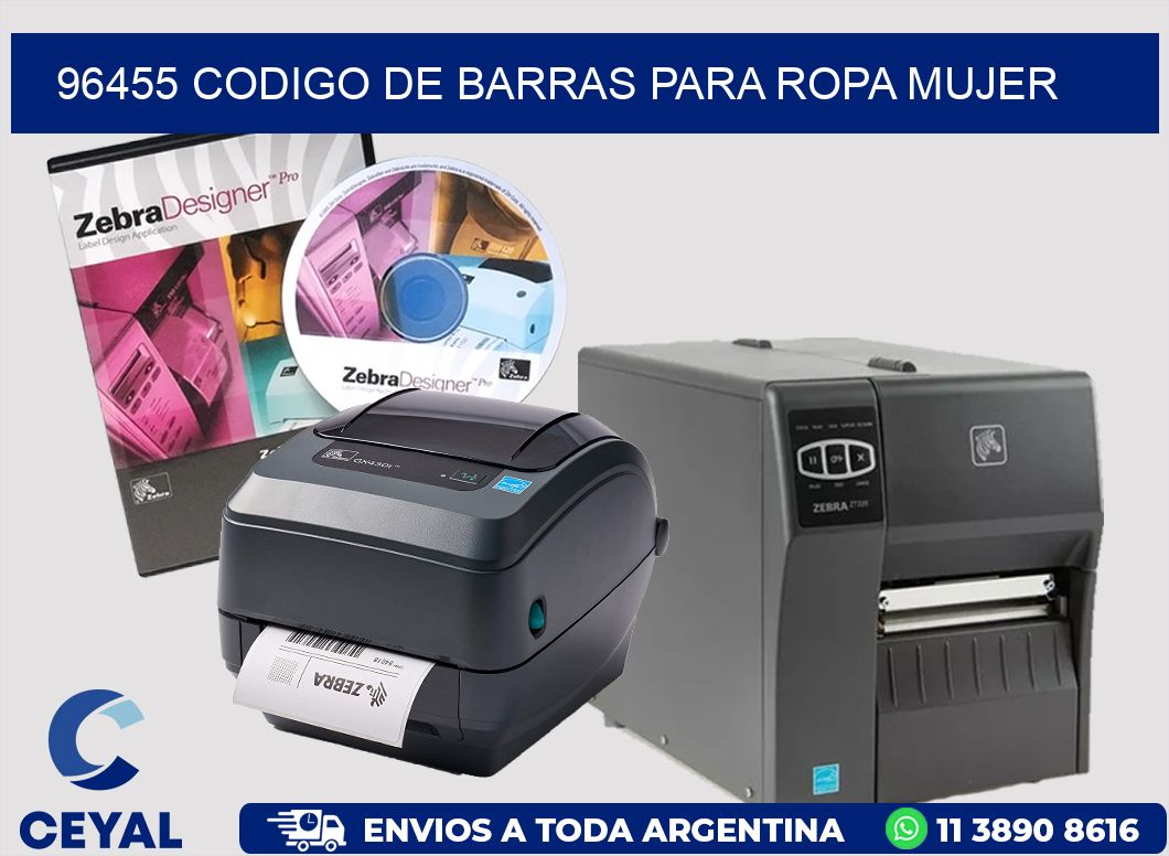96455 CODIGO DE BARRAS PARA ROPA MUJER