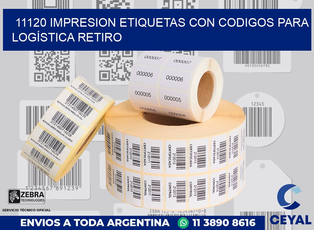 11120 IMPRESION ETIQUETAS CON CODIGOS PARA LOGÍSTICA RETIRO