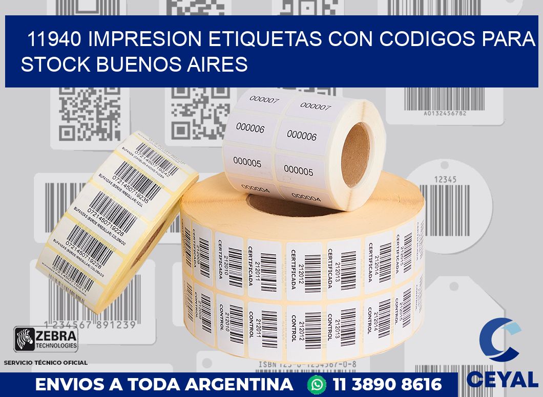 11940 IMPRESION ETIQUETAS CON CODIGOS PARA STOCK BUENOS AIRES