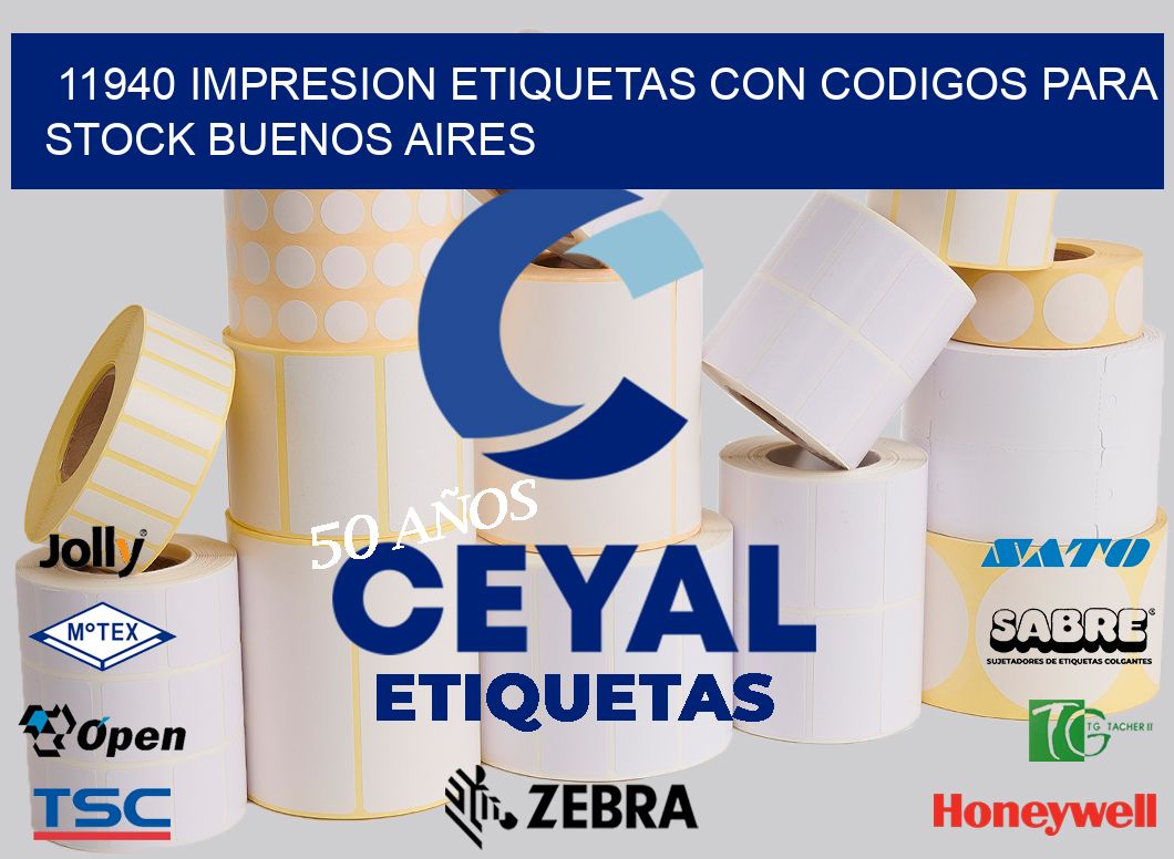 11940 IMPRESION ETIQUETAS CON CODIGOS PARA STOCK BUENOS AIRES