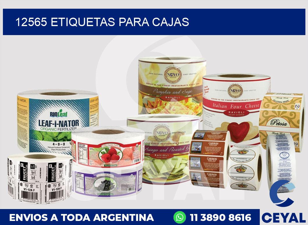 12565 ETIQUETAS PARA CAJAS