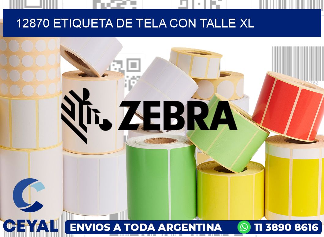 12870 ETIQUETA DE TELA CON TALLE XL