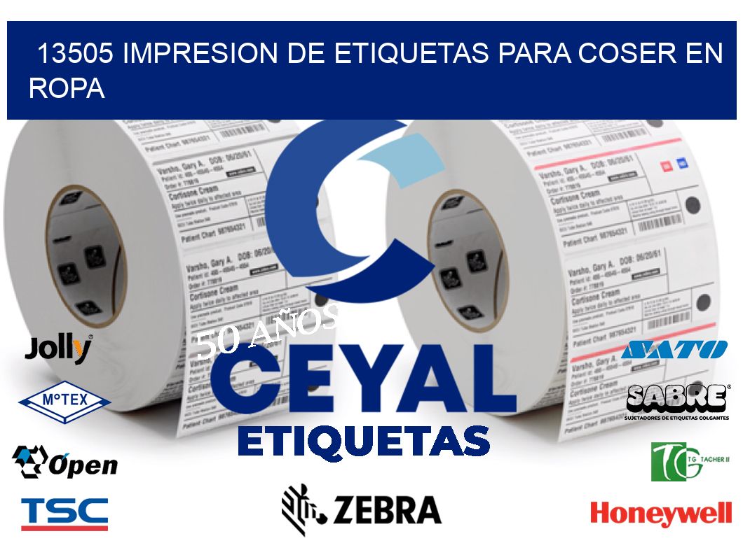 13505 IMPRESION DE ETIQUETAS PARA COSER EN ROPA