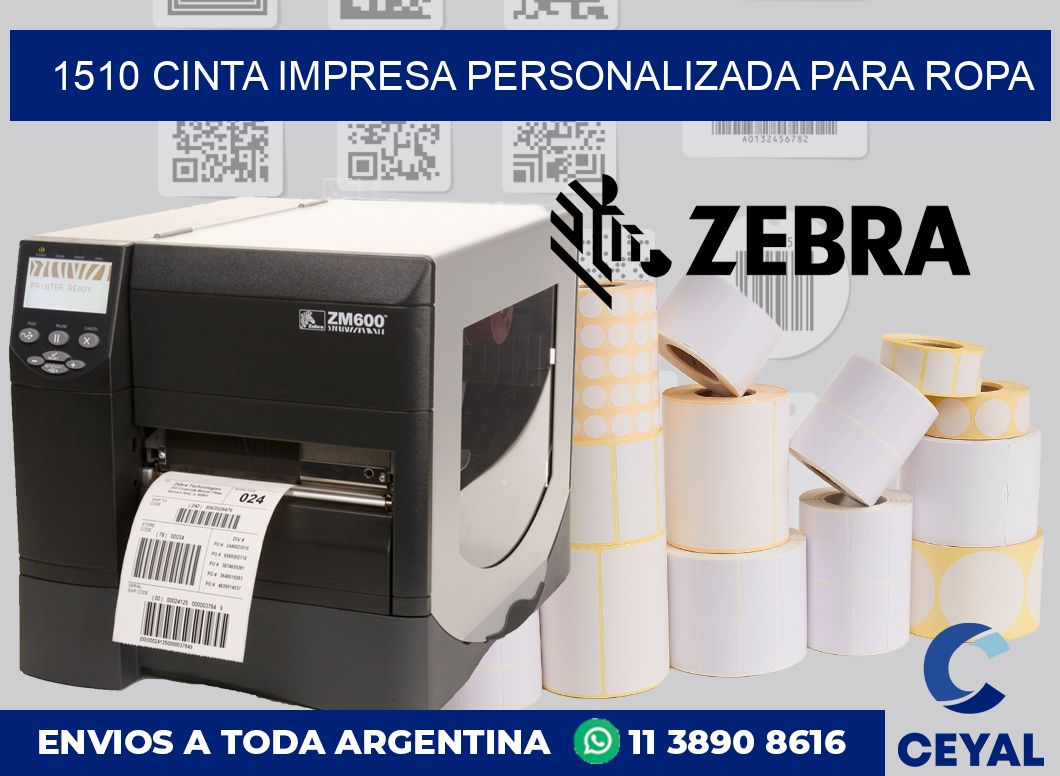 1510 CINTA IMPRESA PERSONALIZADA PARA ROPA