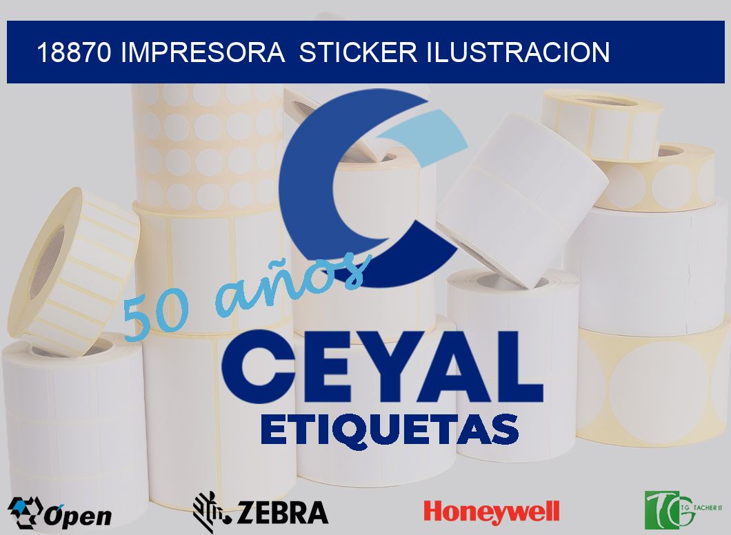 18870 impresora  sticker ilustracion