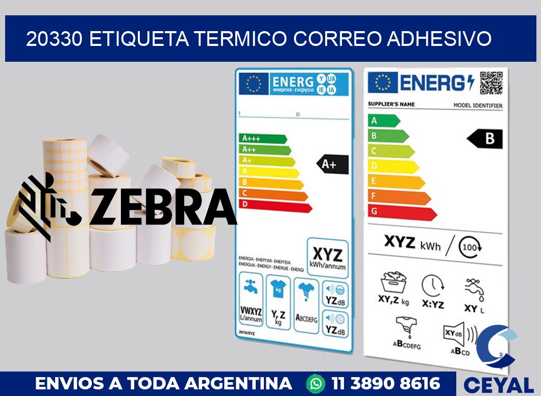 20330 ETIQUETA TERMICO CORREO ADHESIVO