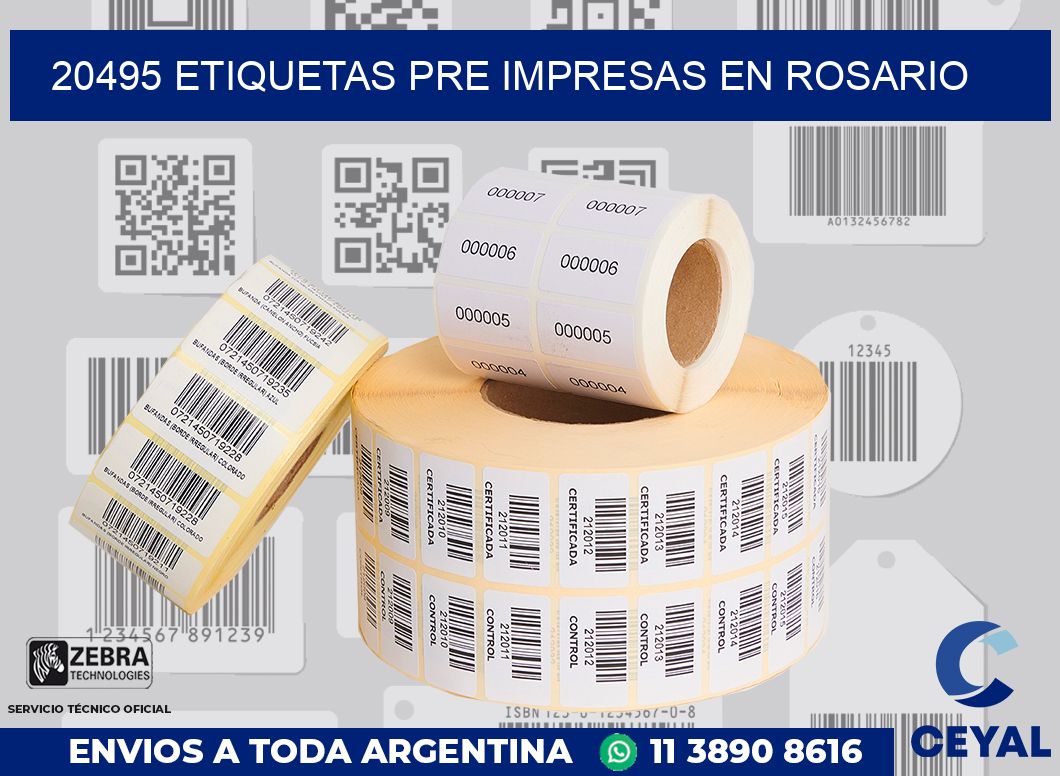 20495 ETIQUETAS PRE IMPRESAS EN ROSARIO