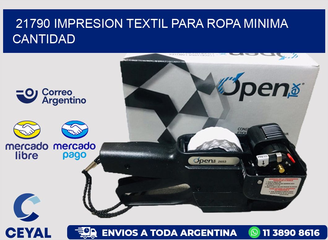 21790 IMPRESION TEXTIL PARA ROPA MINIMA CANTIDAD