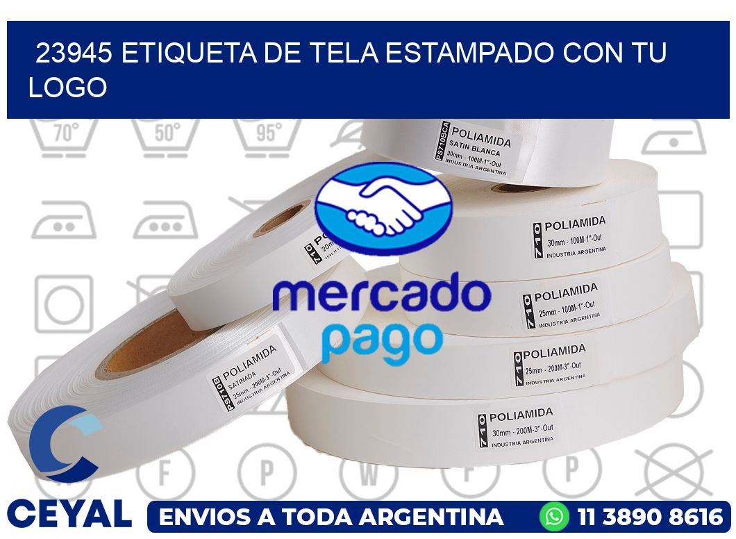 23945 ETIQUETA DE TELA ESTAMPADO CON TU LOGO