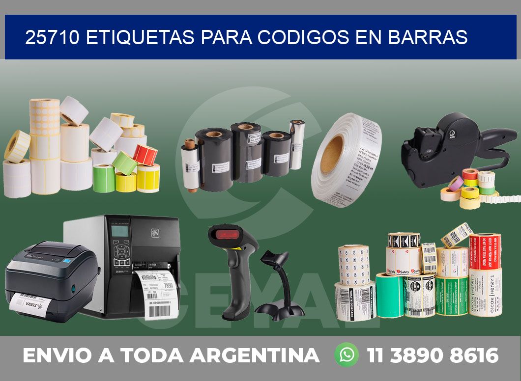 25710 ETIQUETAS PARA CODIGOS EN BARRAS