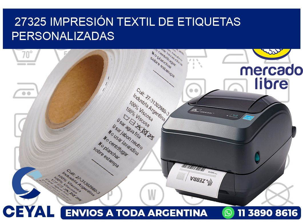 27325 IMPRESIÓN TEXTIL DE ETIQUETAS PERSONALIZADAS