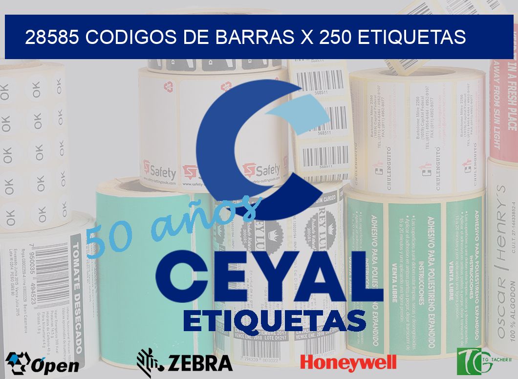 28585 codigos de barras x 250 etiquetas