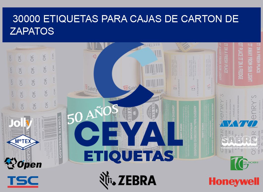 30000 ETIQUETAS PARA CAJAS DE CARTON DE ZAPATOS