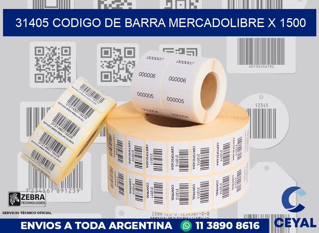 31405 codigo de barra mercadolibre x 1500