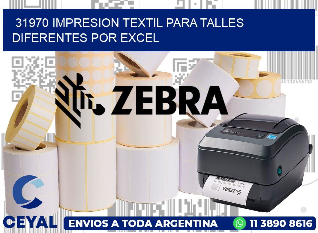31970 IMPRESION TEXTIL PARA TALLES DIFERENTES POR EXCEL
