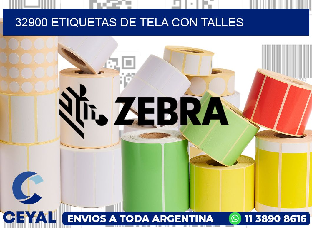 32900 ETIQUETAS DE TELA CON TALLES