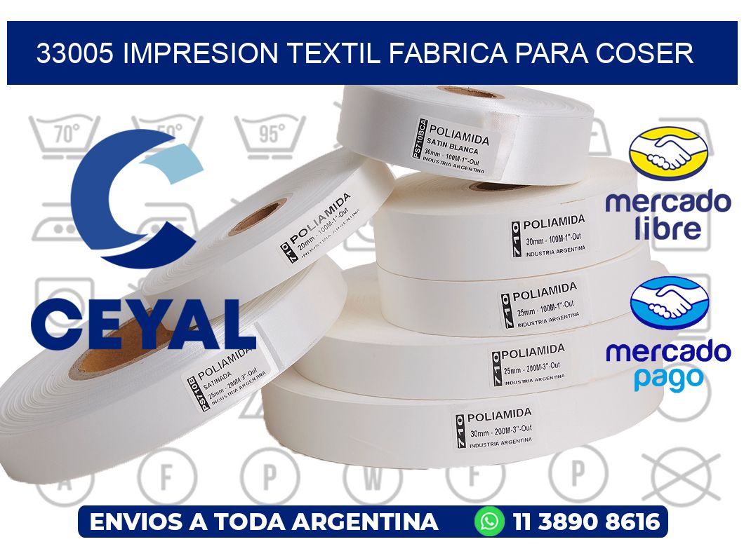 33005 IMPRESION TEXTIL FABRICA PARA COSER