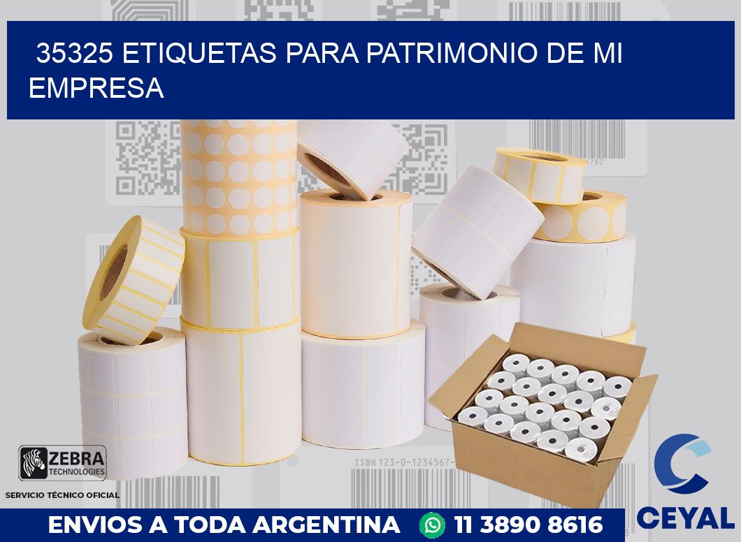 35325 ETIQUETAS PARA PATRIMONIO DE MI EMPRESA