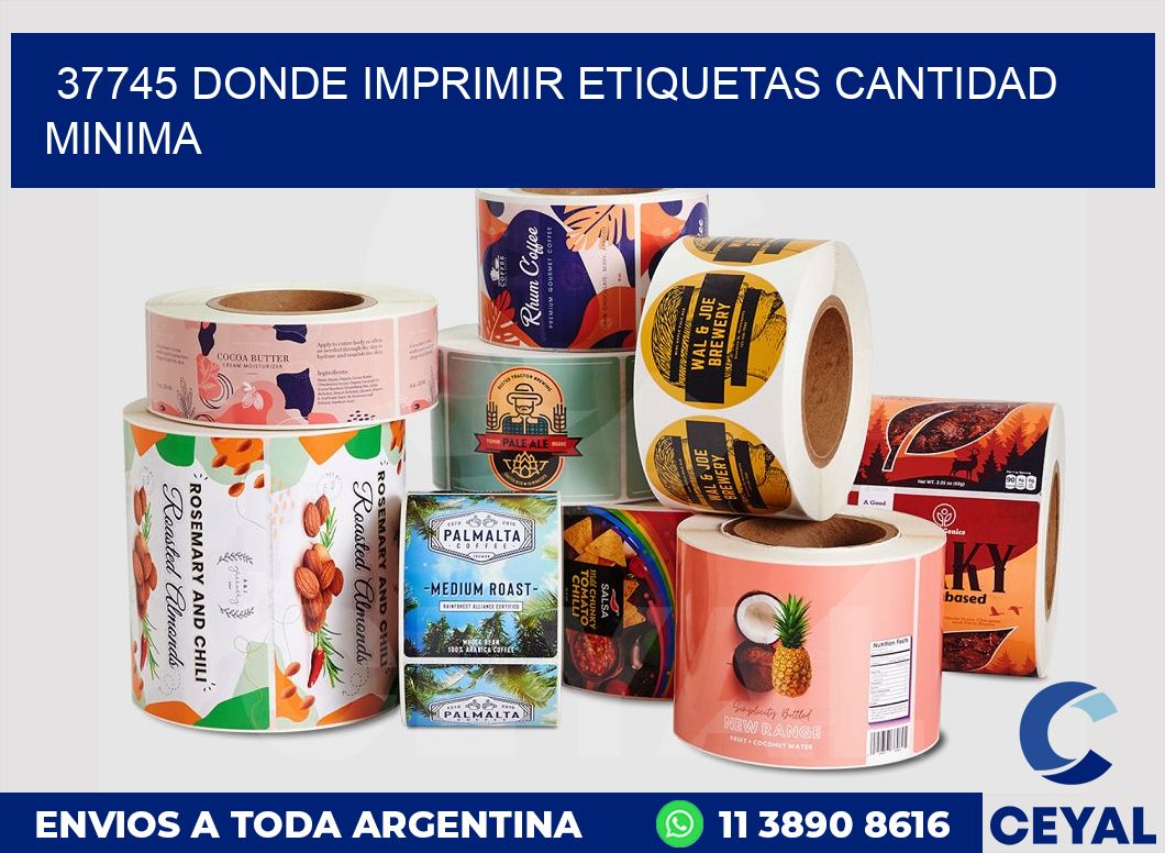 37745 DONDE IMPRIMIR ETIQUETAS CANTIDAD MINIMA