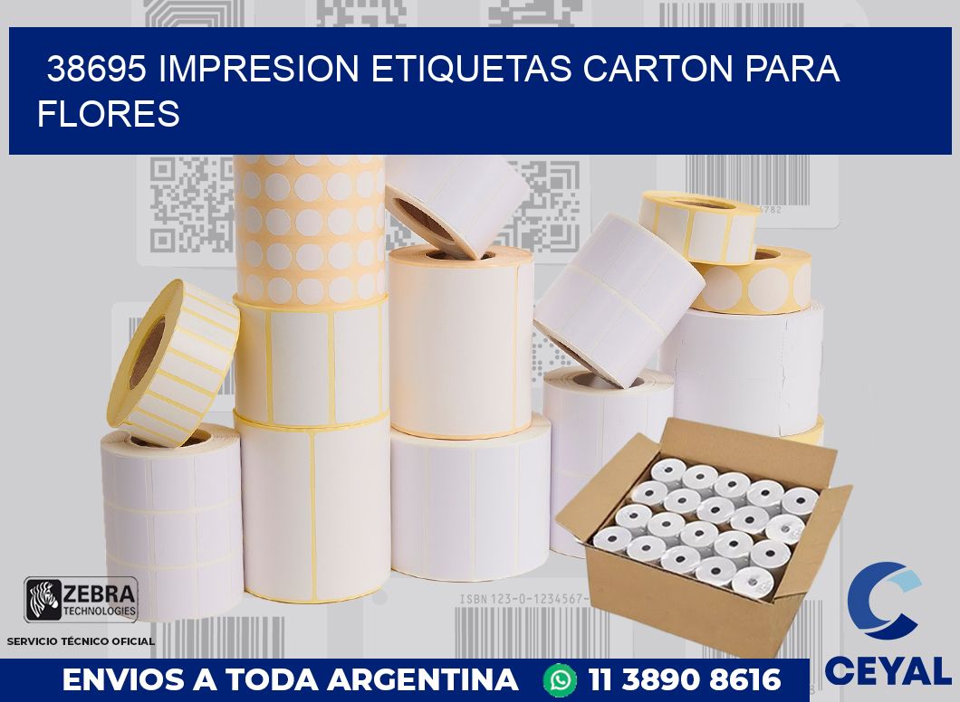38695 IMPRESION ETIQUETAS CARTON PARA FLORES