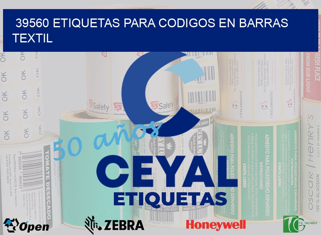 39560 ETIQUETAS PARA CODIGOS EN BARRAS TEXTIL