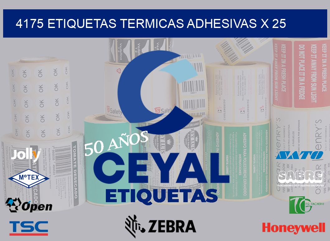 4175 etiquetas termicas adhesivas x 25