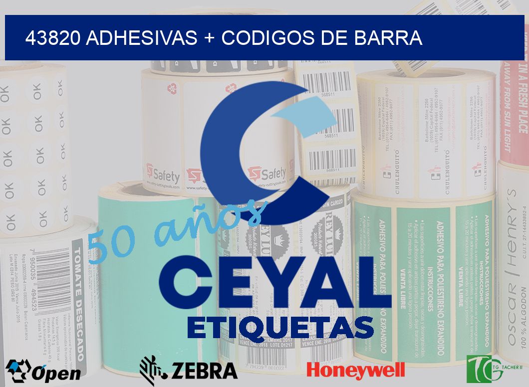 43820 Adhesivas + codigos de barra