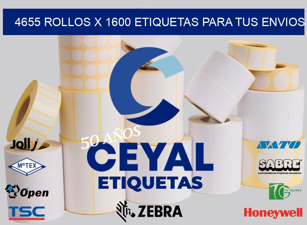 4655 Rollos x 1600 etiquetas para tus envios