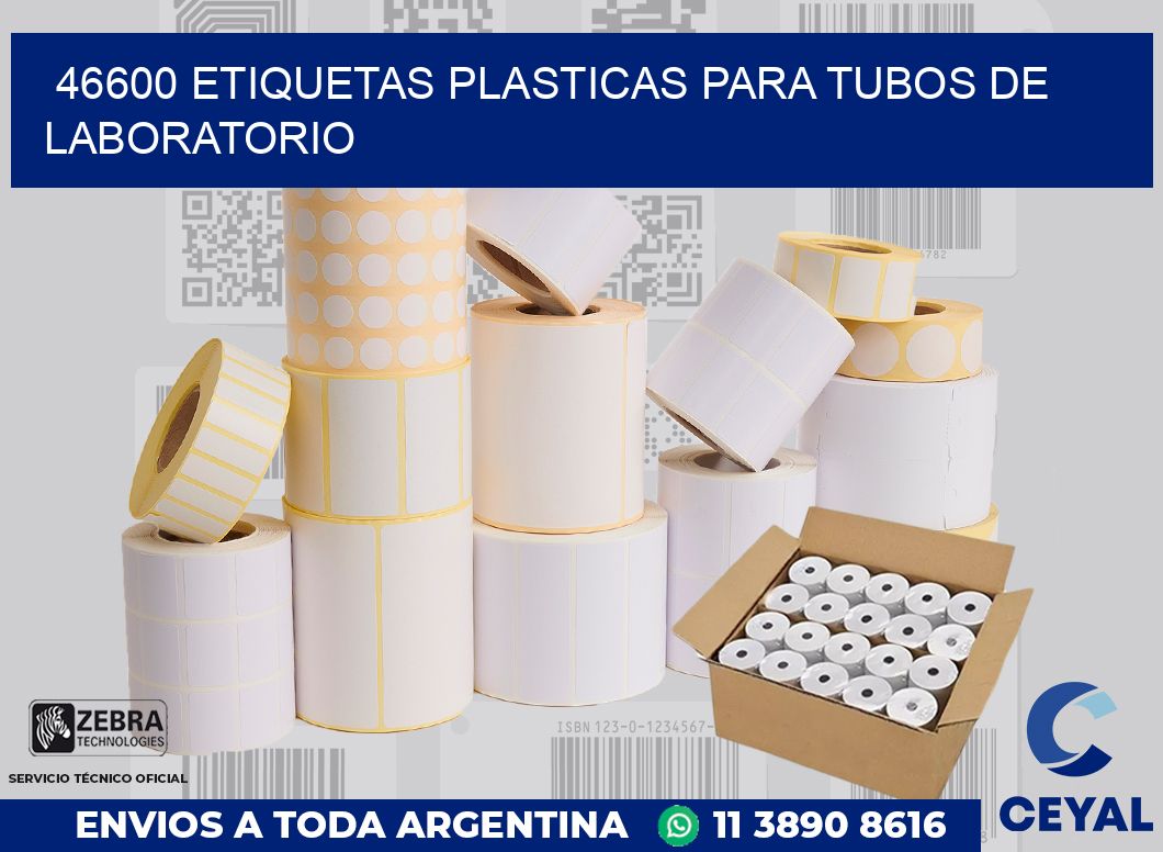46600 ETIQUETAS PLASTICAS PARA TUBOS DE LABORATORIO