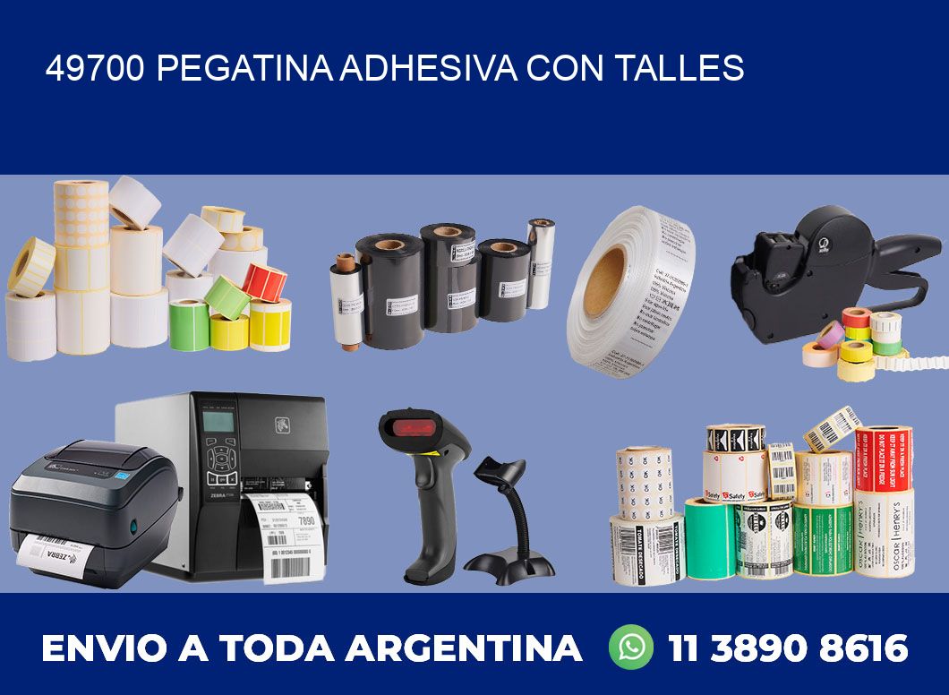 49700 PEGATINA ADHESIVA CON TALLES