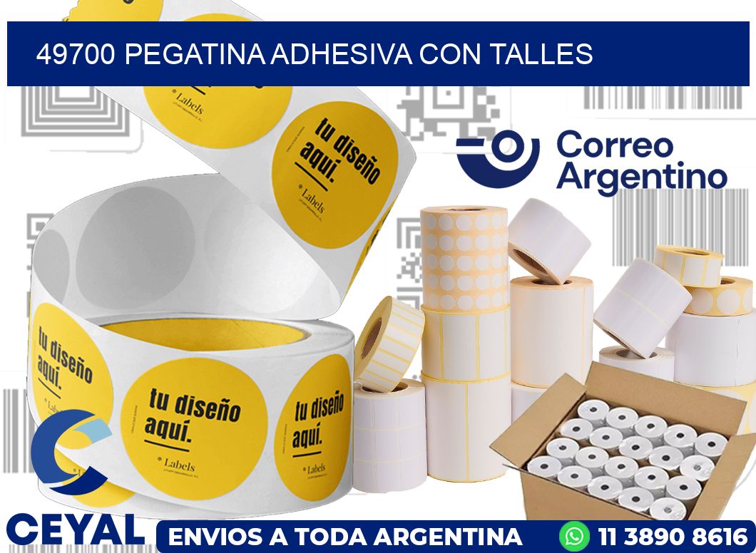 49700 PEGATINA ADHESIVA CON TALLES