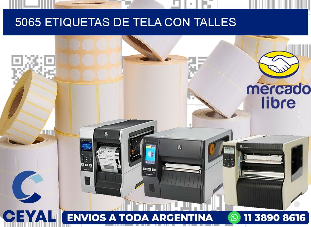 5065 ETIQUETAS DE TELA CON TALLES