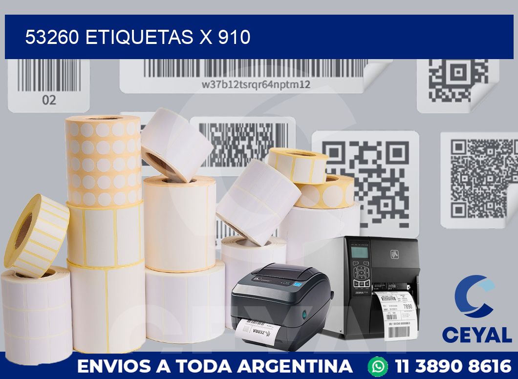 53260 Etiquetas x 910