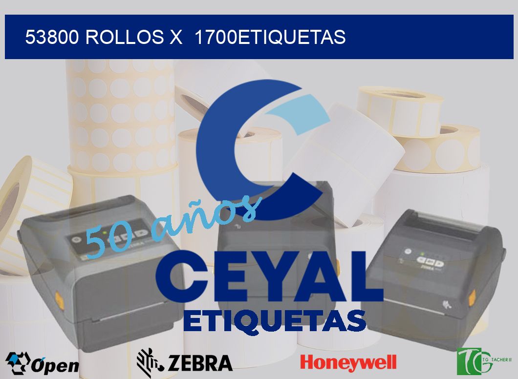 53800 Rollos x  1700etiquetas