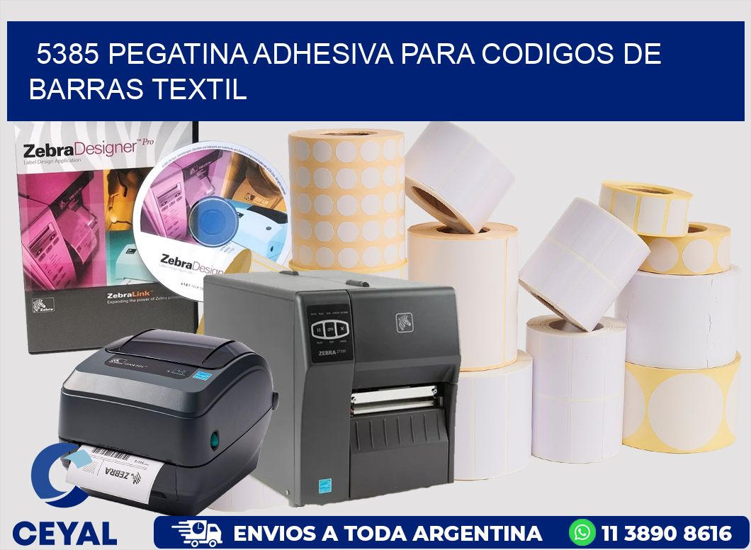 5385 PEGATINA ADHESIVA PARA CODIGOS DE BARRAS TEXTIL