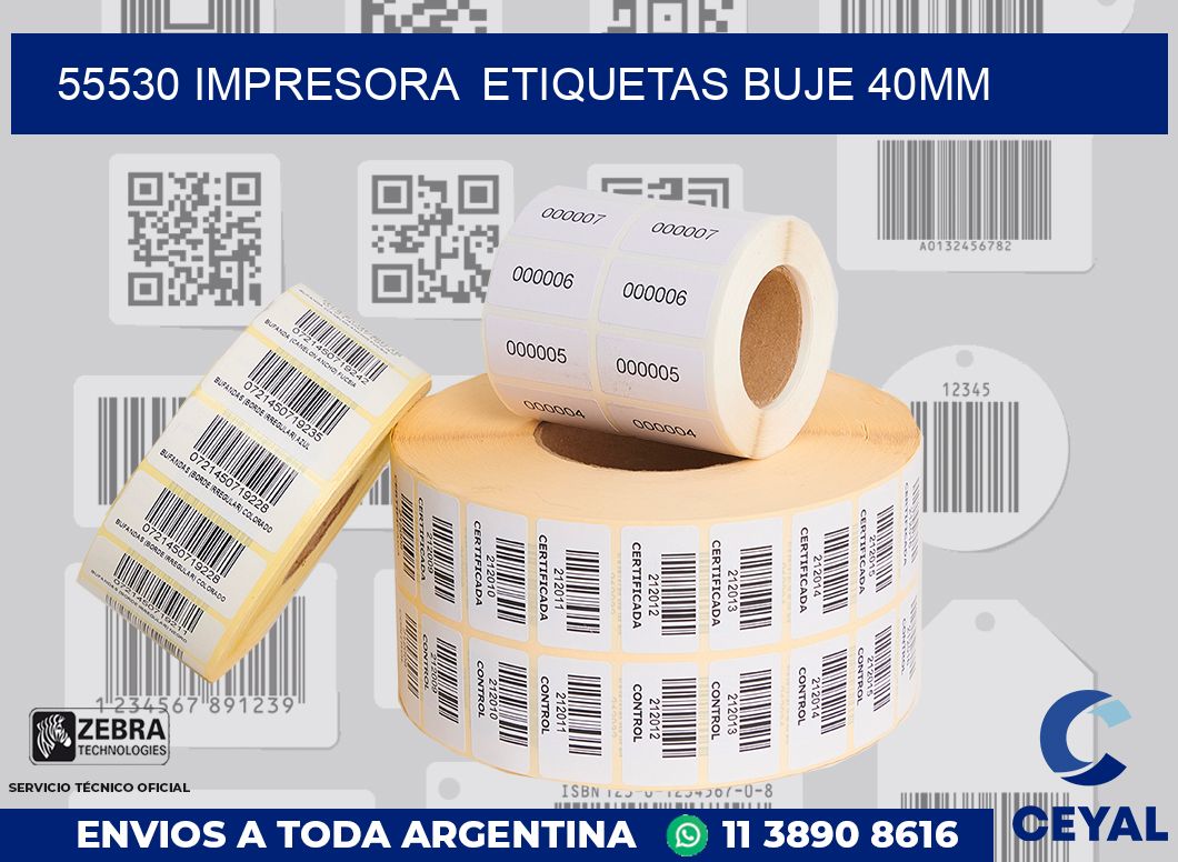 55530 impresora  etiquetas buje 40mm