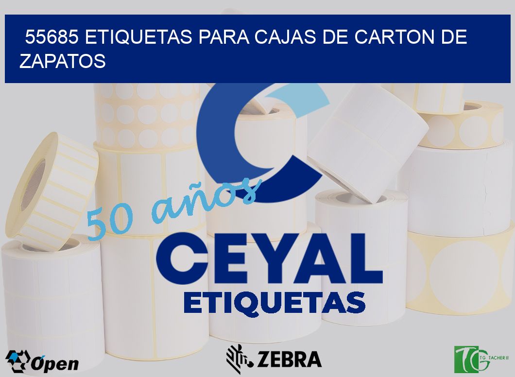 55685 ETIQUETAS PARA CAJAS DE CARTON DE ZAPATOS