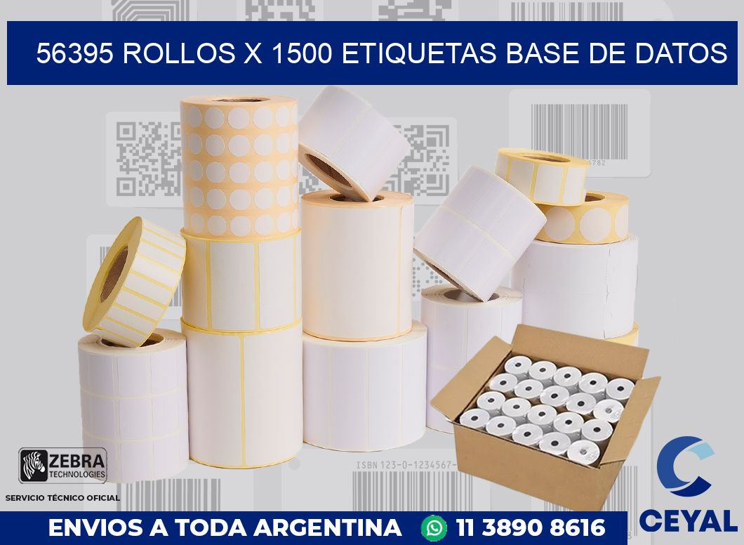56395 Rollos x 1500 etiquetas base de datos