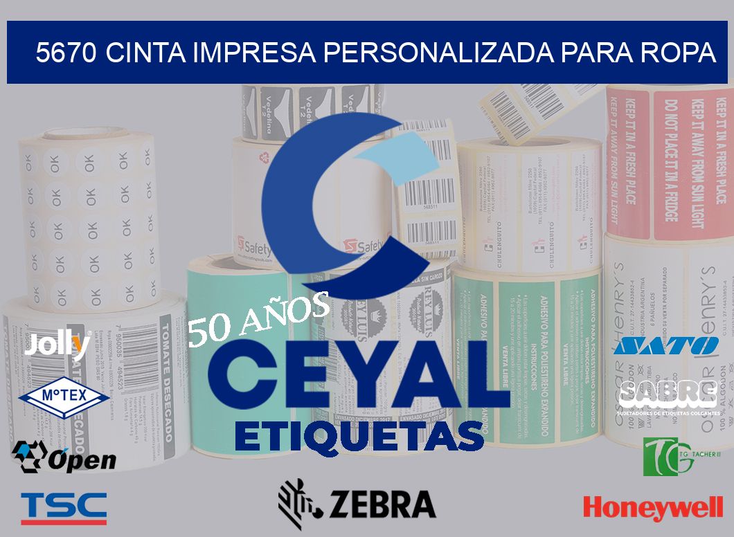 5670 CINTA IMPRESA PERSONALIZADA PARA ROPA