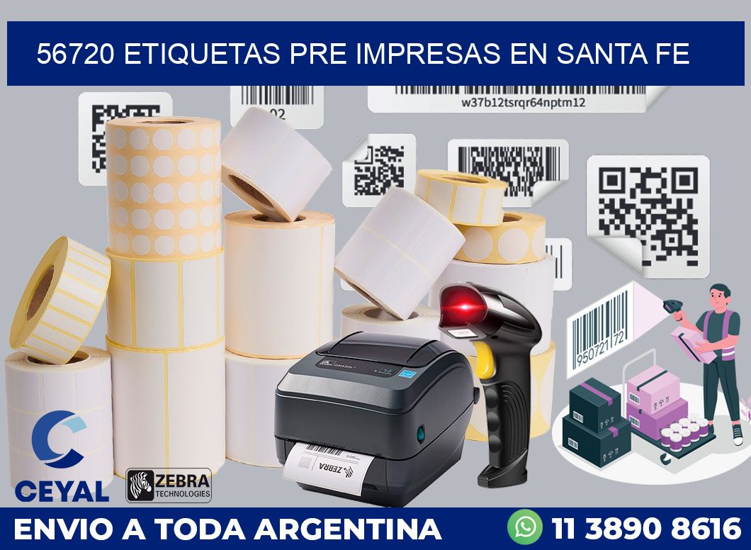 56720 ETIQUETAS PRE IMPRESAS EN SANTA FE