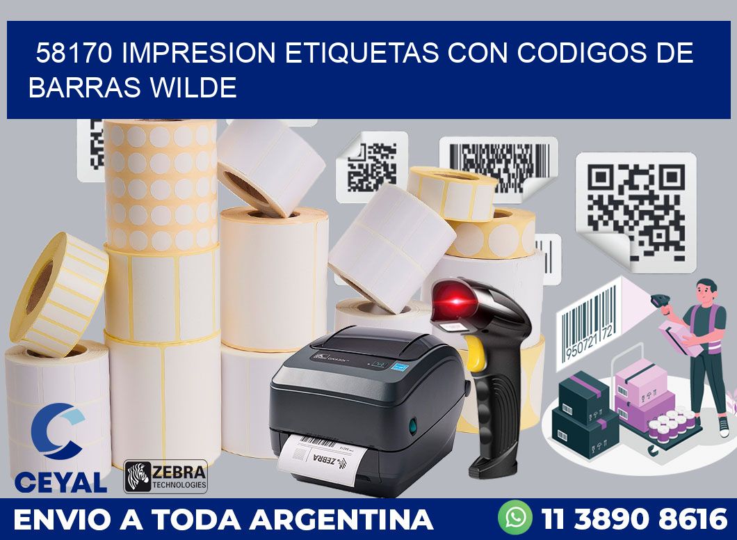 58170 IMPRESION ETIQUETAS CON CODIGOS DE BARRAS WILDE