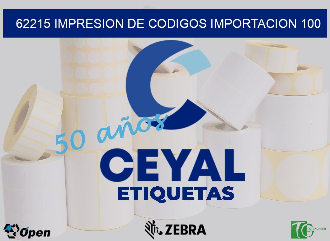 62215 impresion de codigos importacion 100