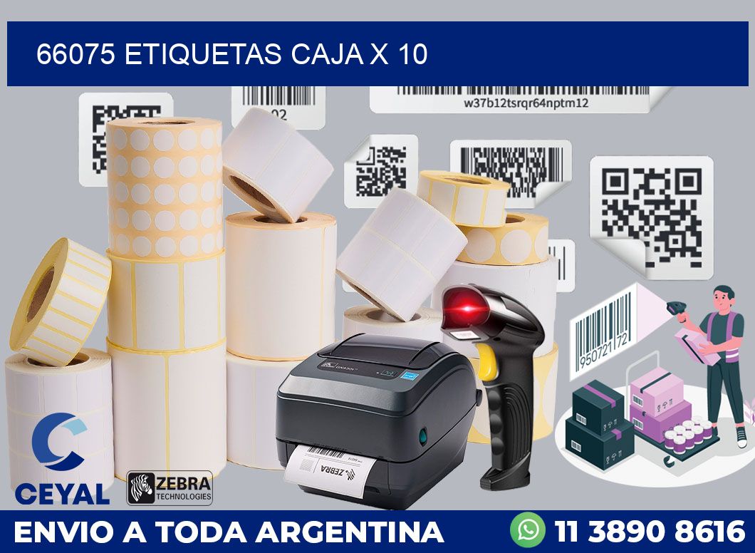 66075 etiquetas caja x 10